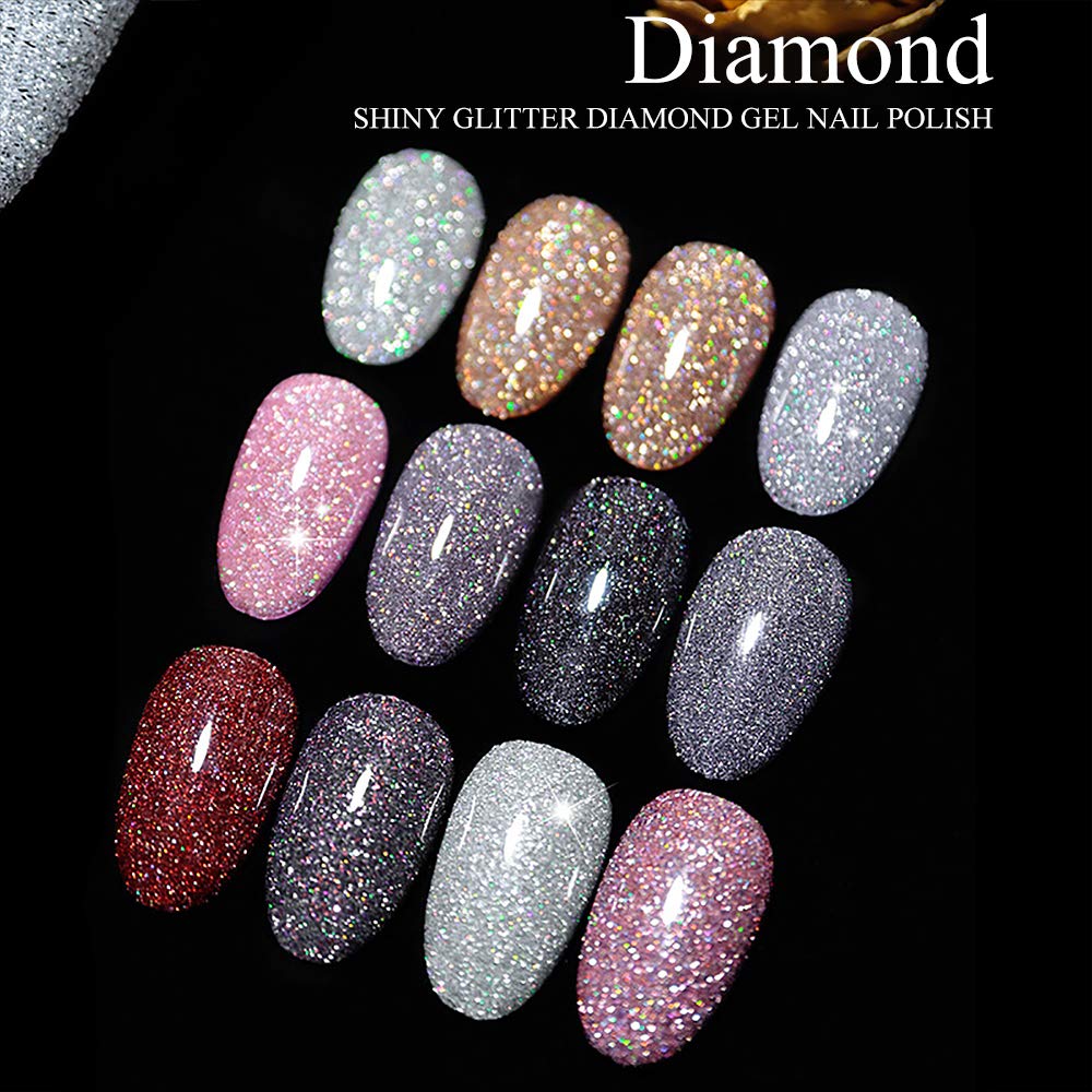 Vernis gel MIZHSE Glitter rouge chic pour une touche glamour en soirée.