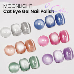 MIZHSE palette œil-chat clair-de-lune: six couleurs polyvalentes pour varier les looks.