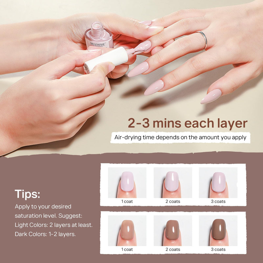 Vernis MIZHSE ingrédients de qualité, sécurité des ongles.