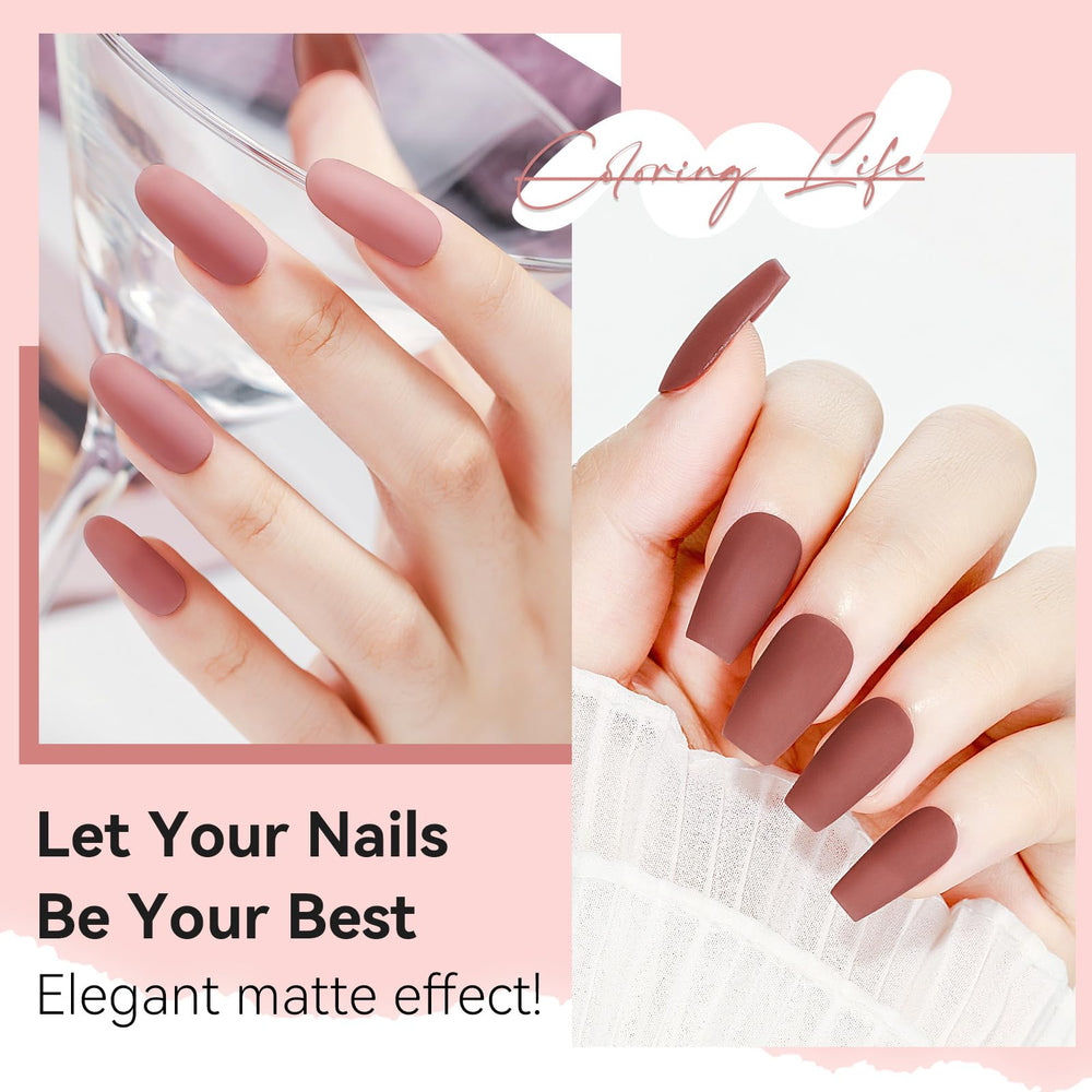 MIZHSE Vernis brun-clair, rendu doux et naturel.