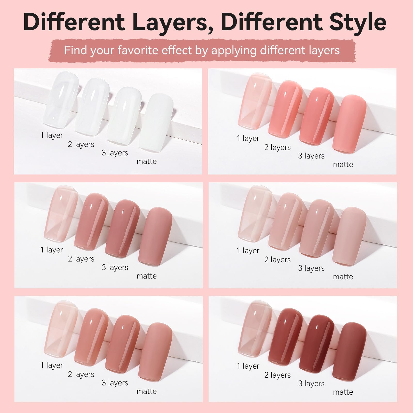 MIZHSE Vernis nude-pale, fini discret et chic.