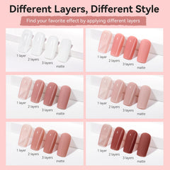 MIZHSE Vernis nude-pale, fini discret et chic.