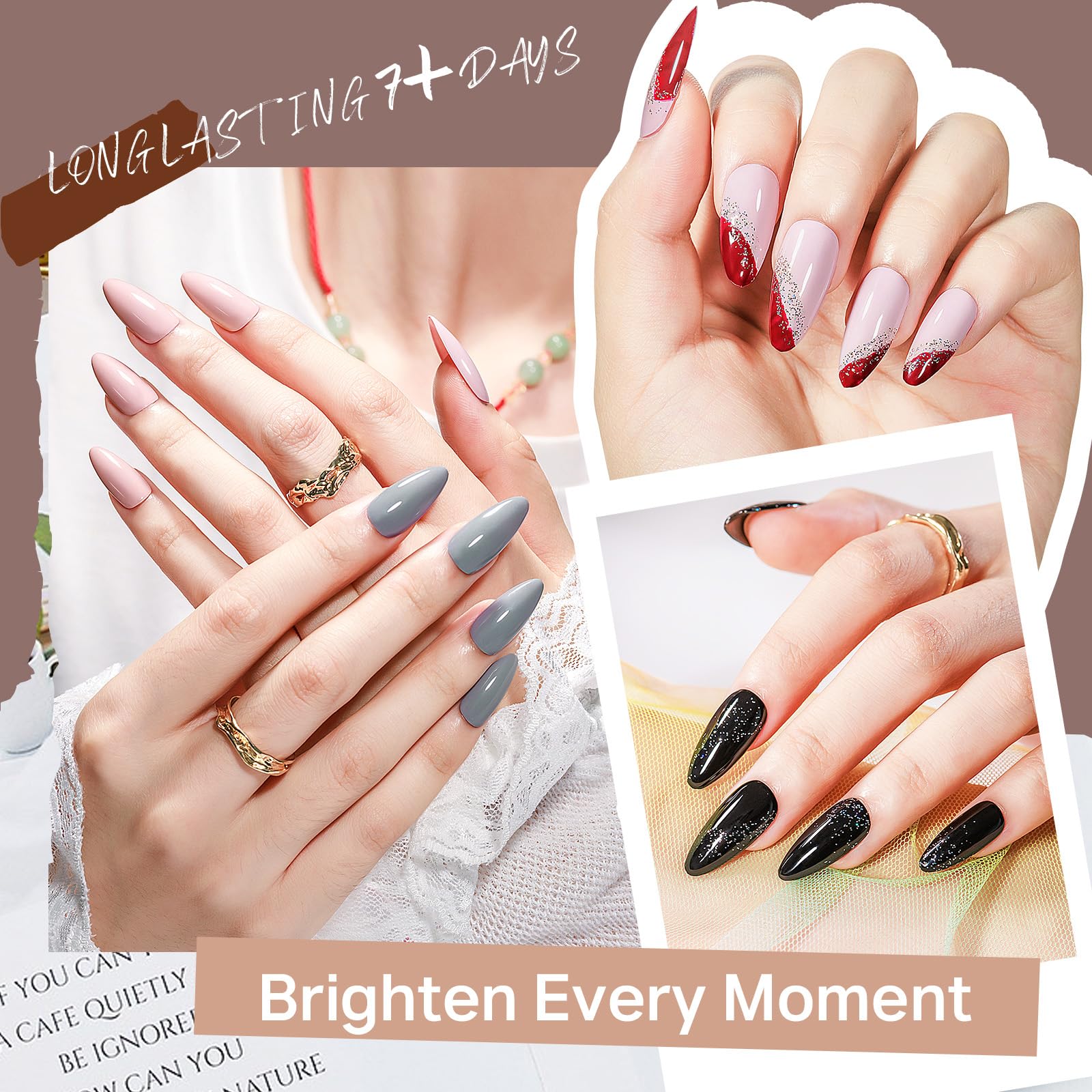 Vernis MIZHSE tenue longue jusqu’à 7 jours.