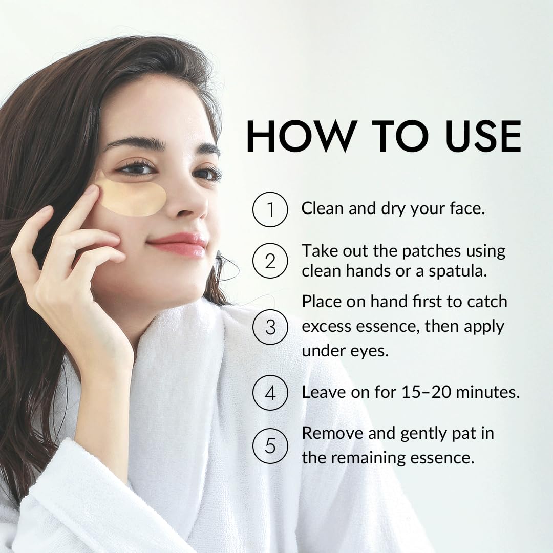MIZON patches-hydrogel, application rapide autour des yeux, sensation fraîche.