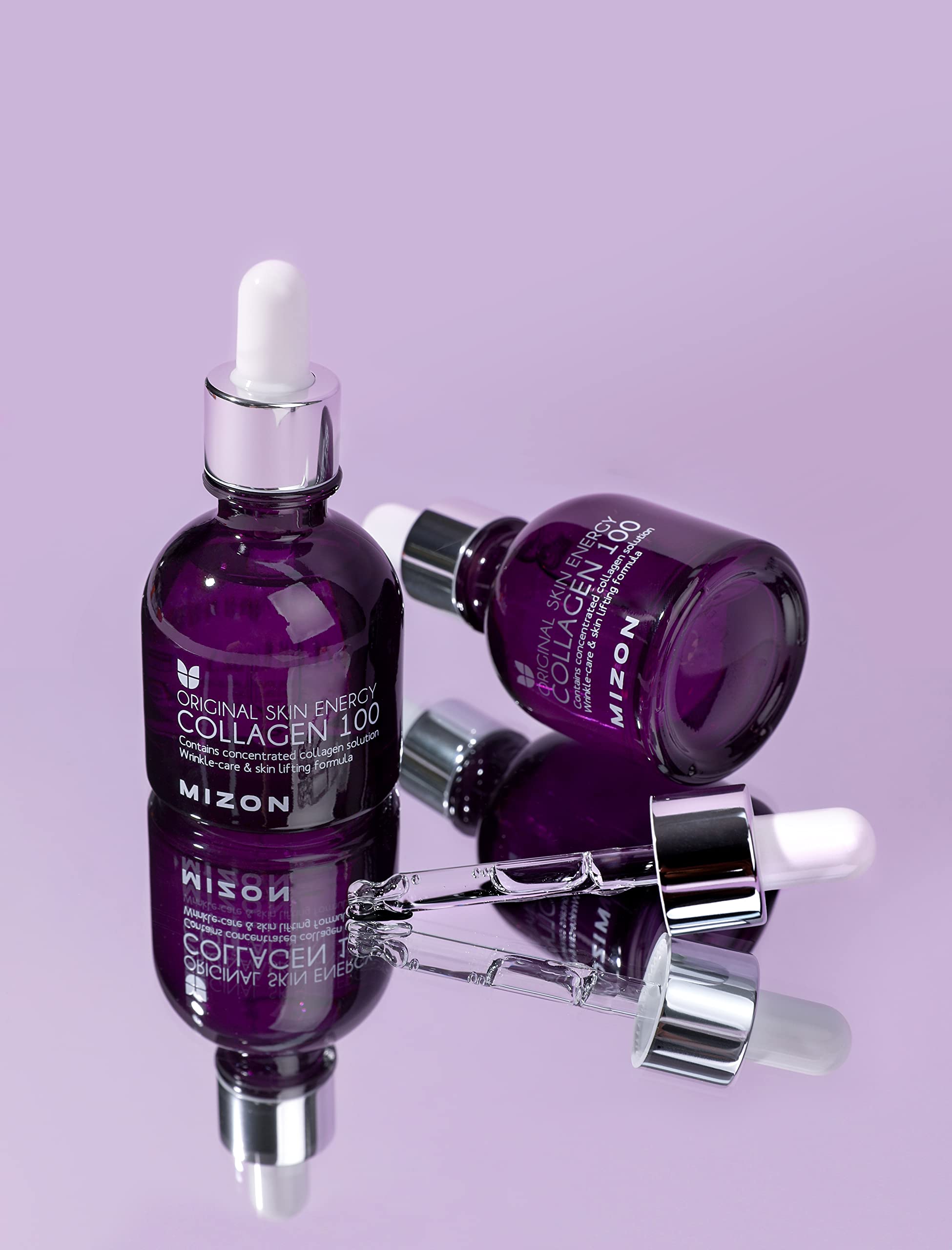 MIZON Collagen 100 Ampoule : éclat frais et peau nourrie.