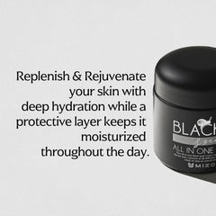 MIZON Crème Noire Escargot : application quotidienne pour peau plus souple.