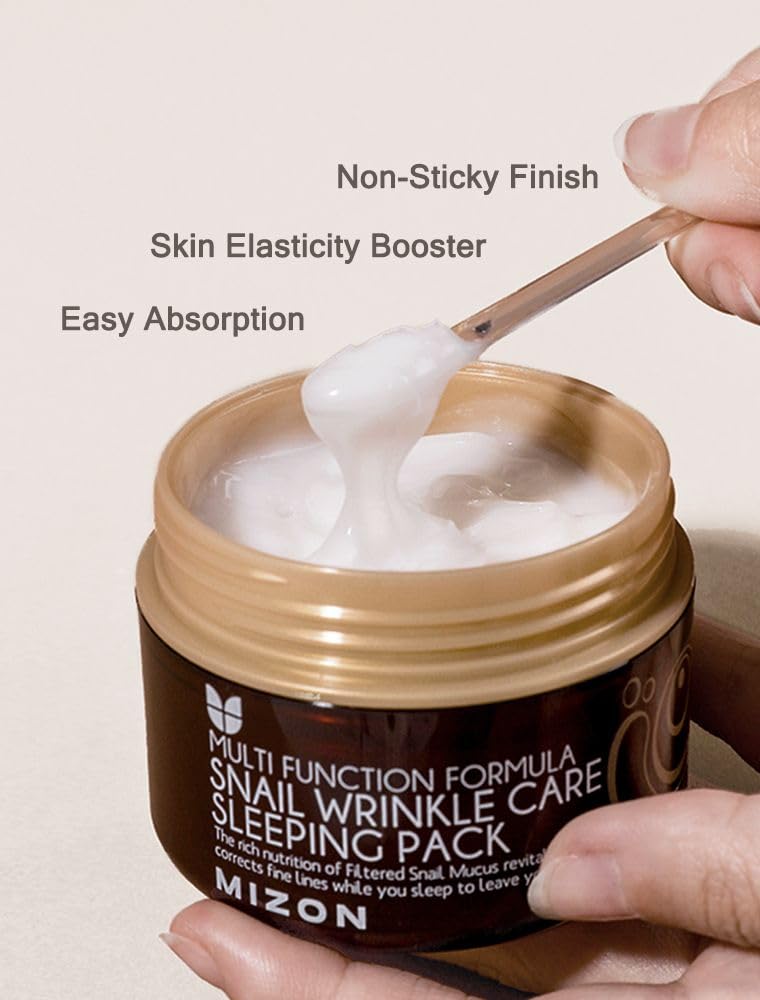 MIZON creamy yet lightweight mask absorbs quickly without sticky residue.