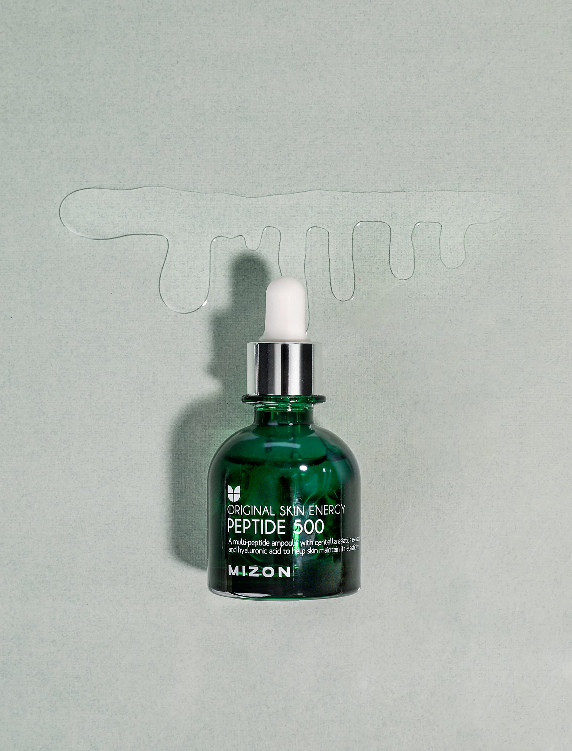 MIZON Peptide 500, etiquette-label montrant le design minimaliste.