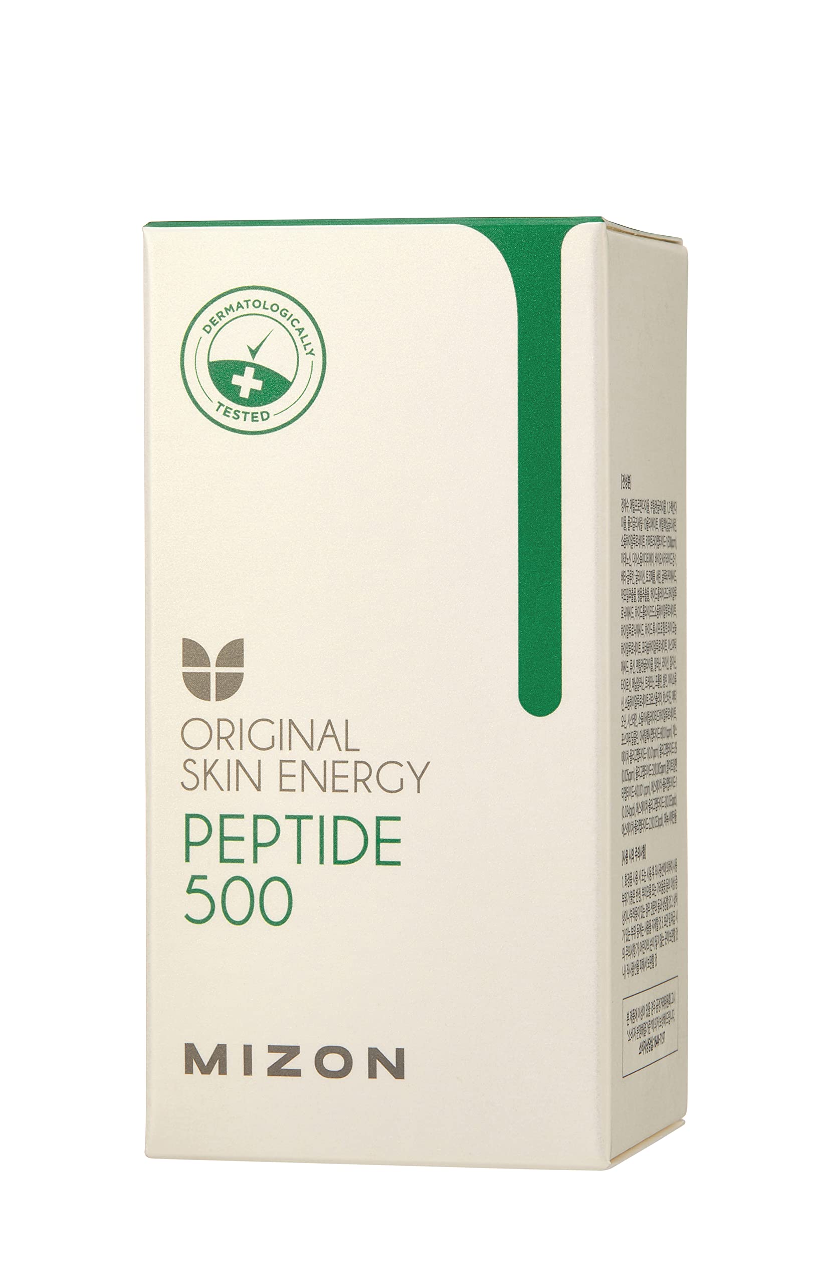 MIZON Peptide 500, pipette-serum, application précise pour peau tonifiée.