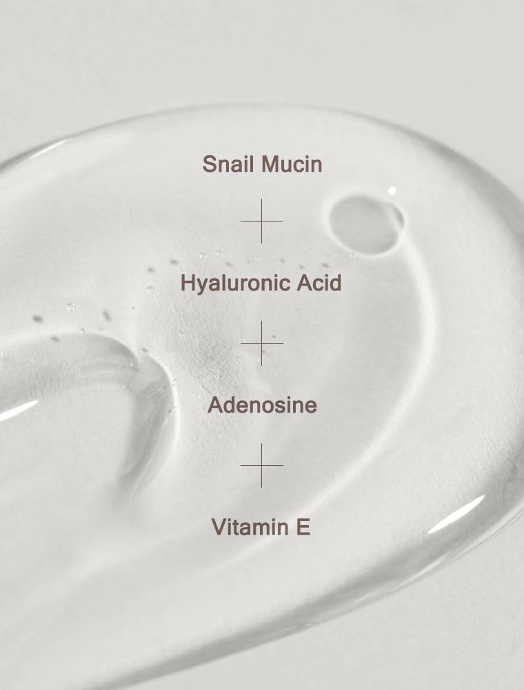 Texture satinée de l Essence MIZON Snail, hydratation en profondeur.