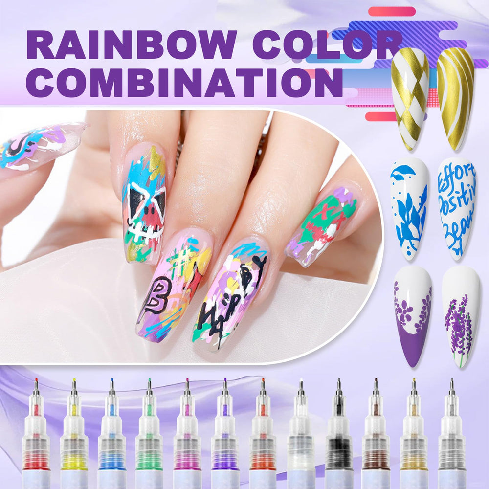 MKNZOME stylo ongulaire, couleurs vives, pour motifs éclatants et durables.