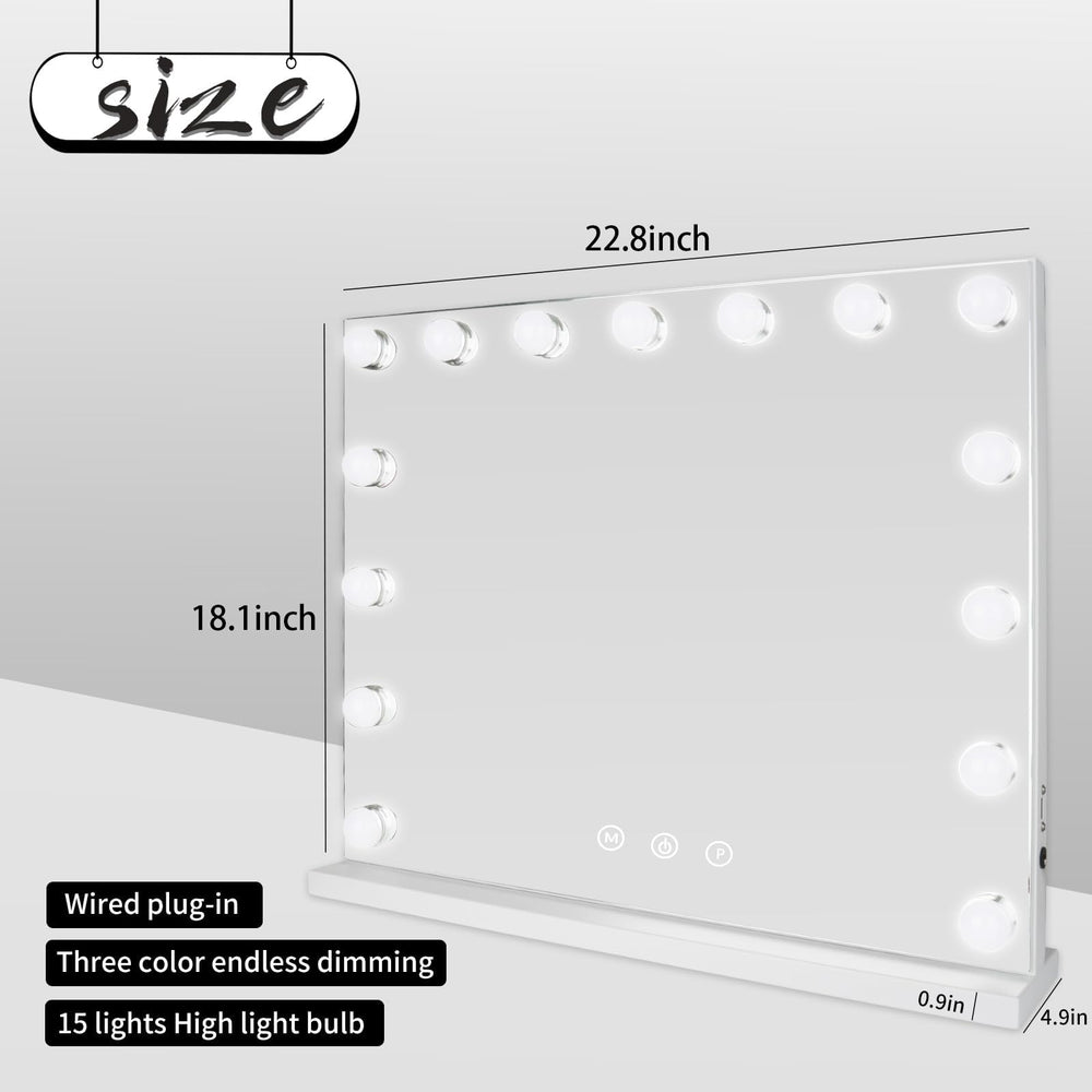 MKupView ampoules LED 15, éclairage clair pour un maquillage net.