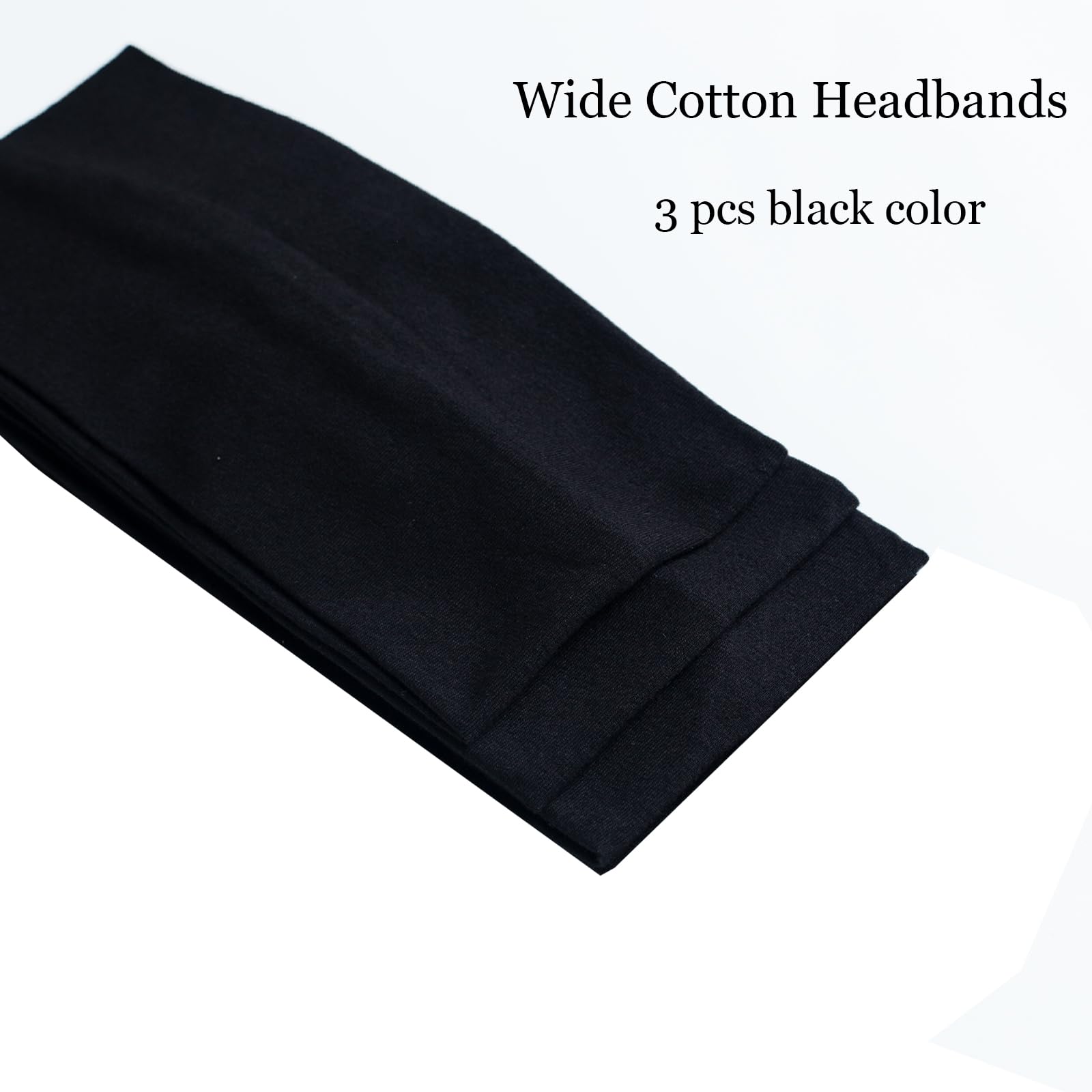 Bandeau MLMOMVME noir antidérapant et élastique en coton; facile à porter toute la journée.