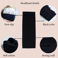 MLMOMVME bandeau noir coton anti-sueur, garde le front sec pendant l'effort.