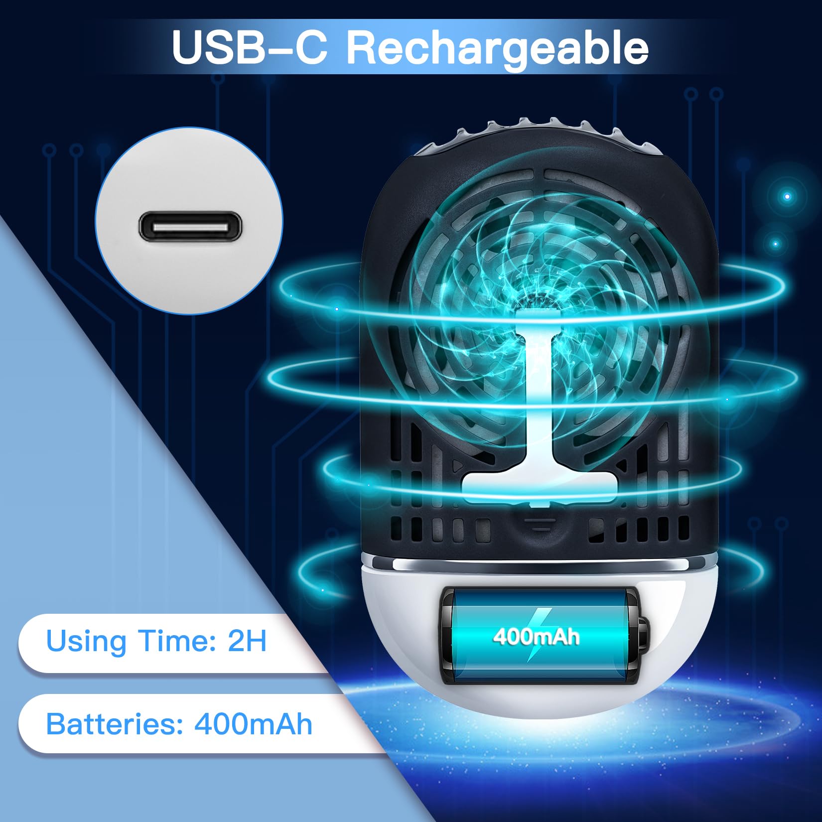 Ventilateur mlogiroa pour cils portable avec support en T pour un flux ciblé