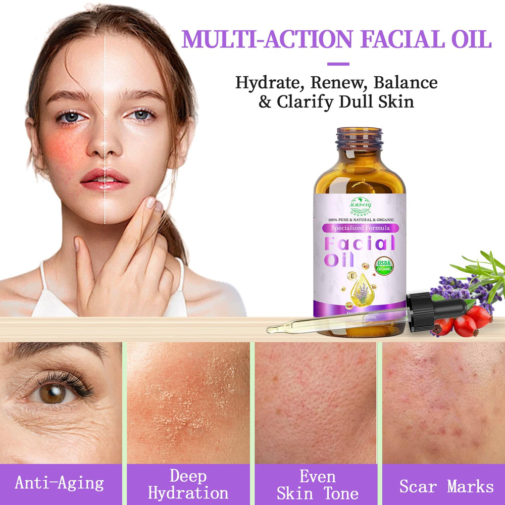MMPANG Huile visage Rosehip : revitalise la peau et uniformise le teint.