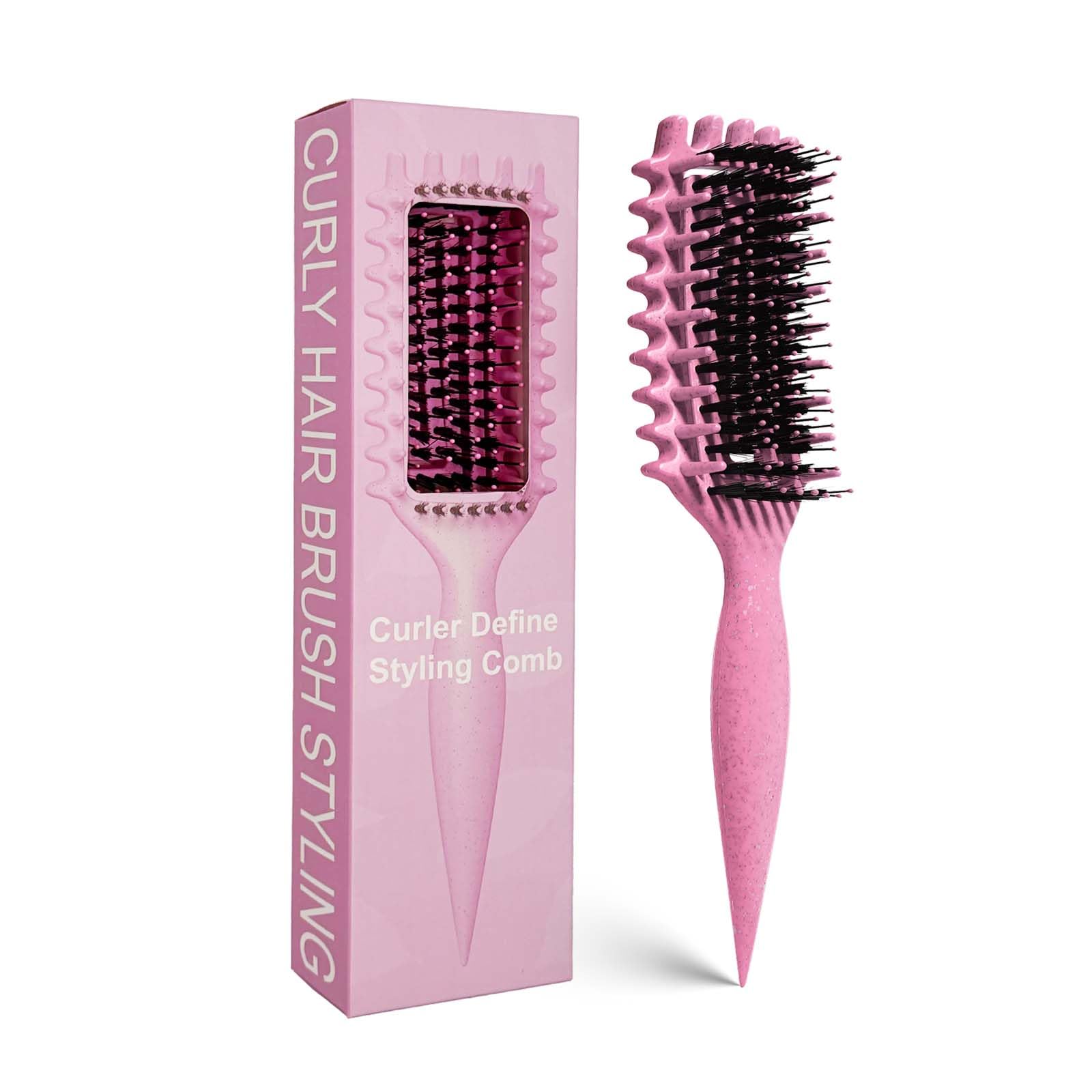 MMBVSZ Candybrush, brosse pour boucles montrant l usage général et démêlage en douceur