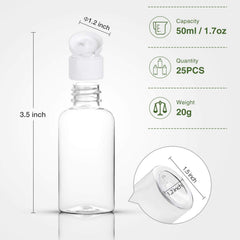 Flacons plastiques MMonDod 50 ml, faciles à presser, pratiques en déplacements