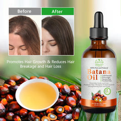 Cheveux nourris en profondeur avec l Batana Huile