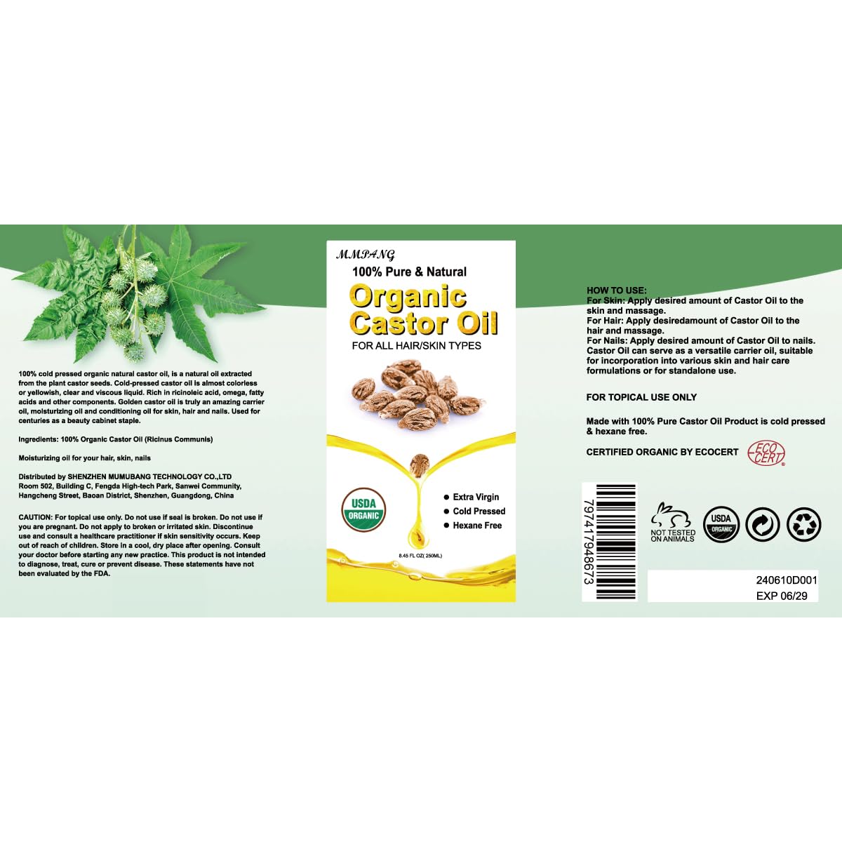 Conditionnement naturel avec le flacon MMPANG de 8 onces