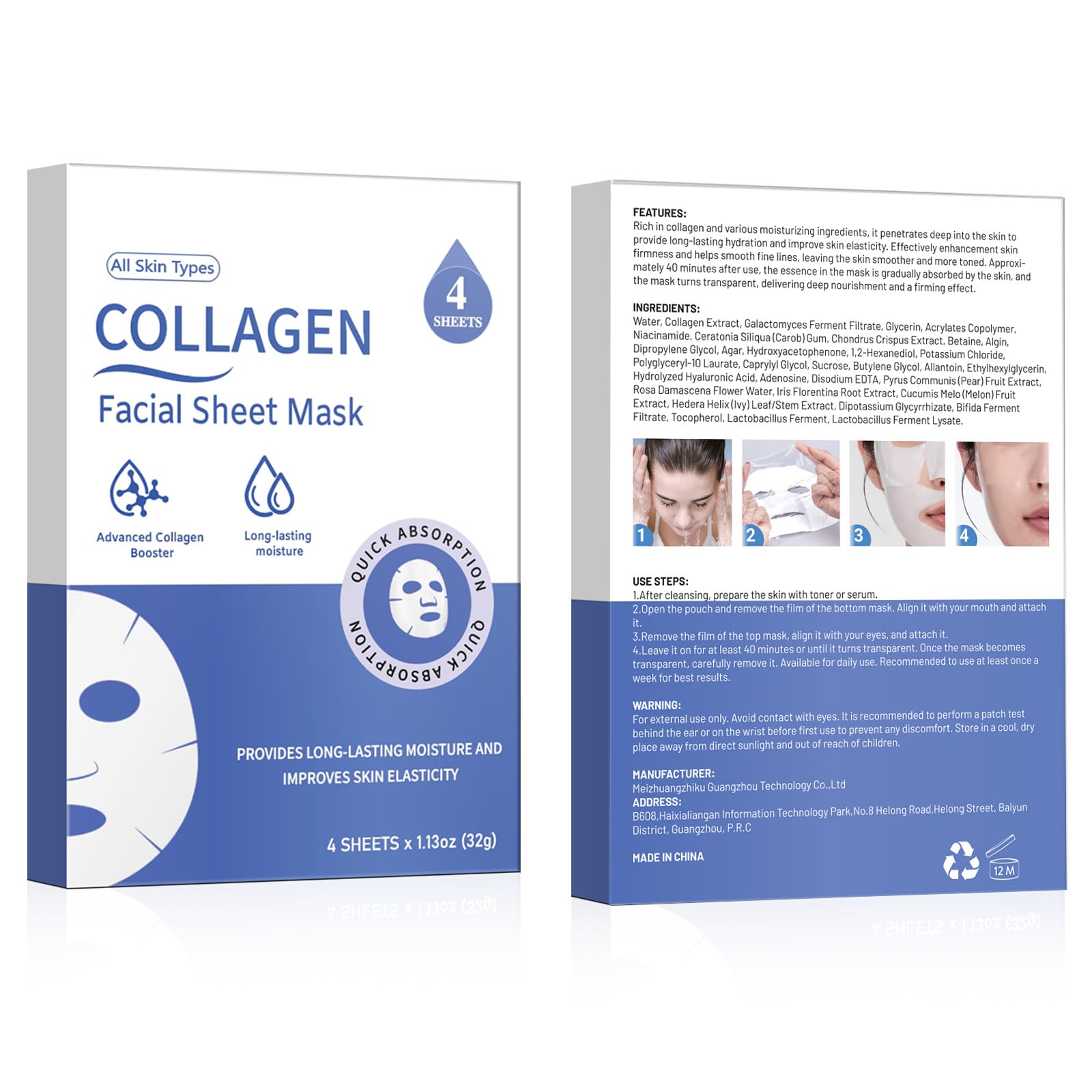 MMV Masque Visage Collagène – routine nocturne pratique pour hydratation continue