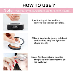 Moakxer stampe sur les sourcils: précision et placement facile.