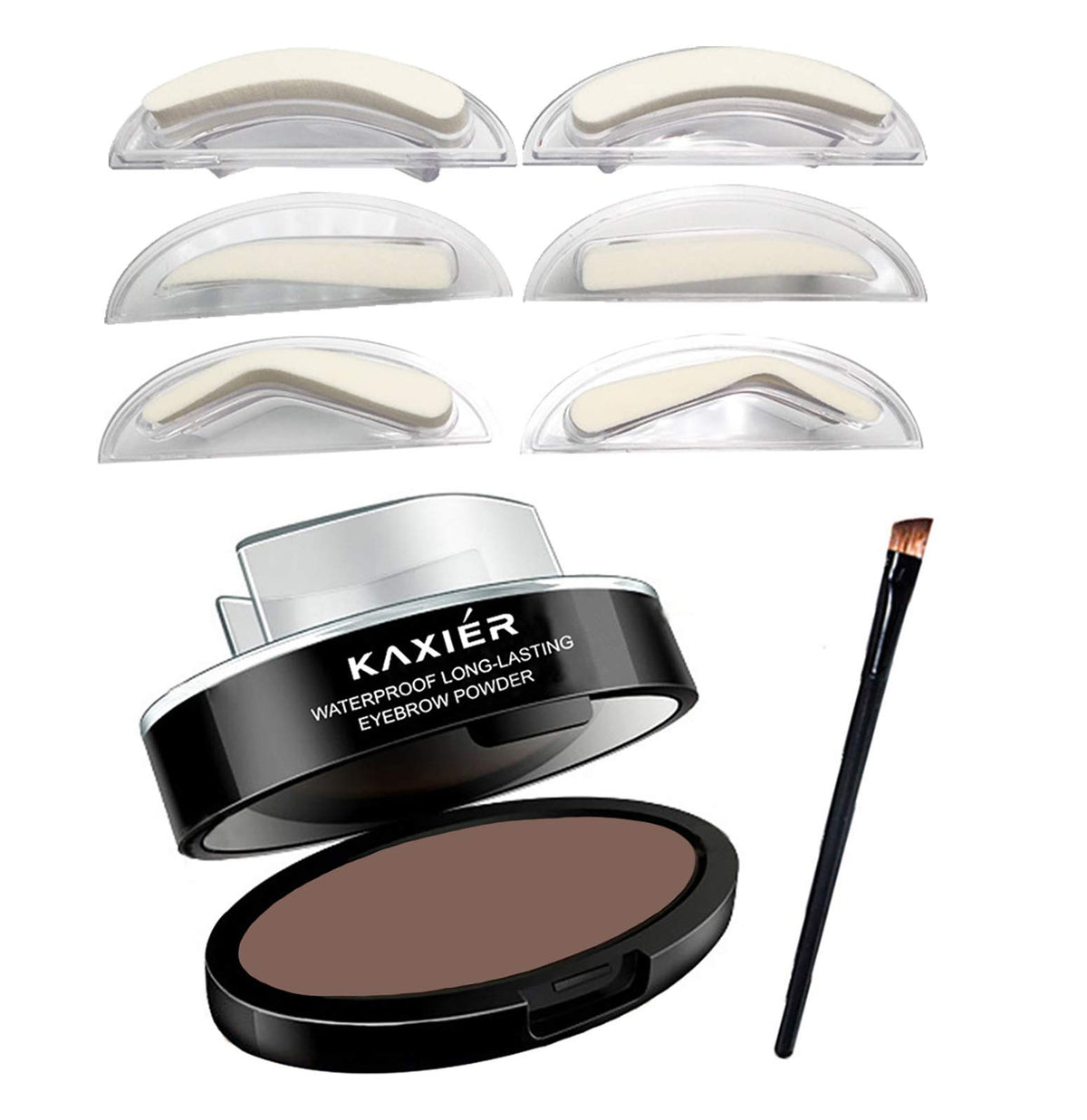 Moakxer Sourcils: tampon-poudre imperméable pour une tenue durable.