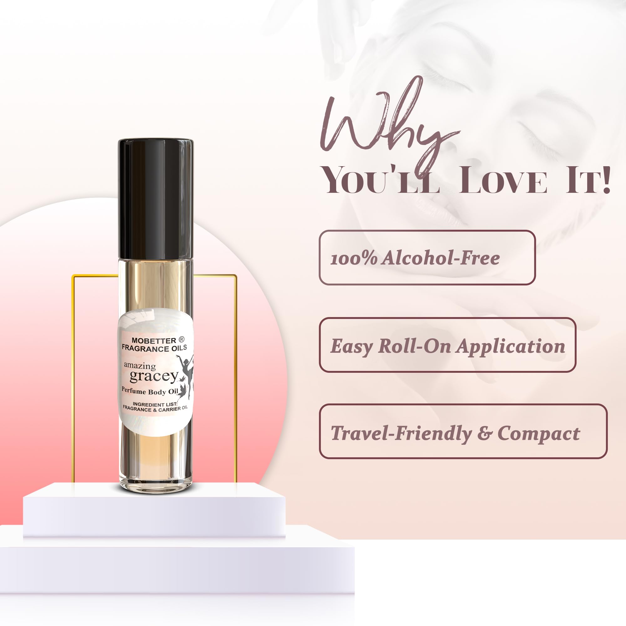 MOBETTER FRAGRANCE OILS Amazing Gracey – emballage compact idéal pour coffrets cadeaux.