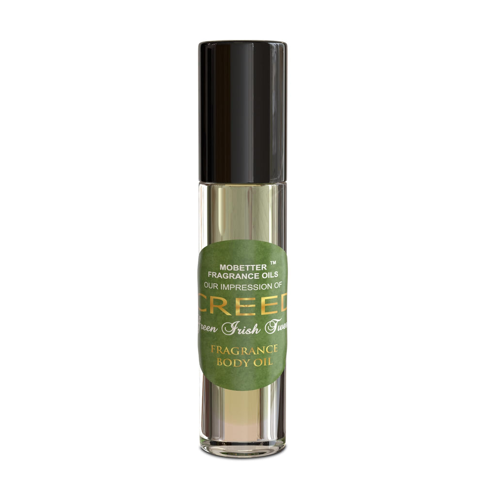 Impression Creed Green Irish Tweeds MOBETTER FRAGRANCE OILS, applicateur roll-on pratique au quotidien.