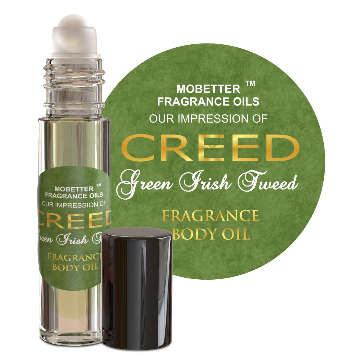 MOBETTER FRAGRANCE OILS impression Creed Green Irish Tweeds roll-on sur bouteille pour senteur durable.