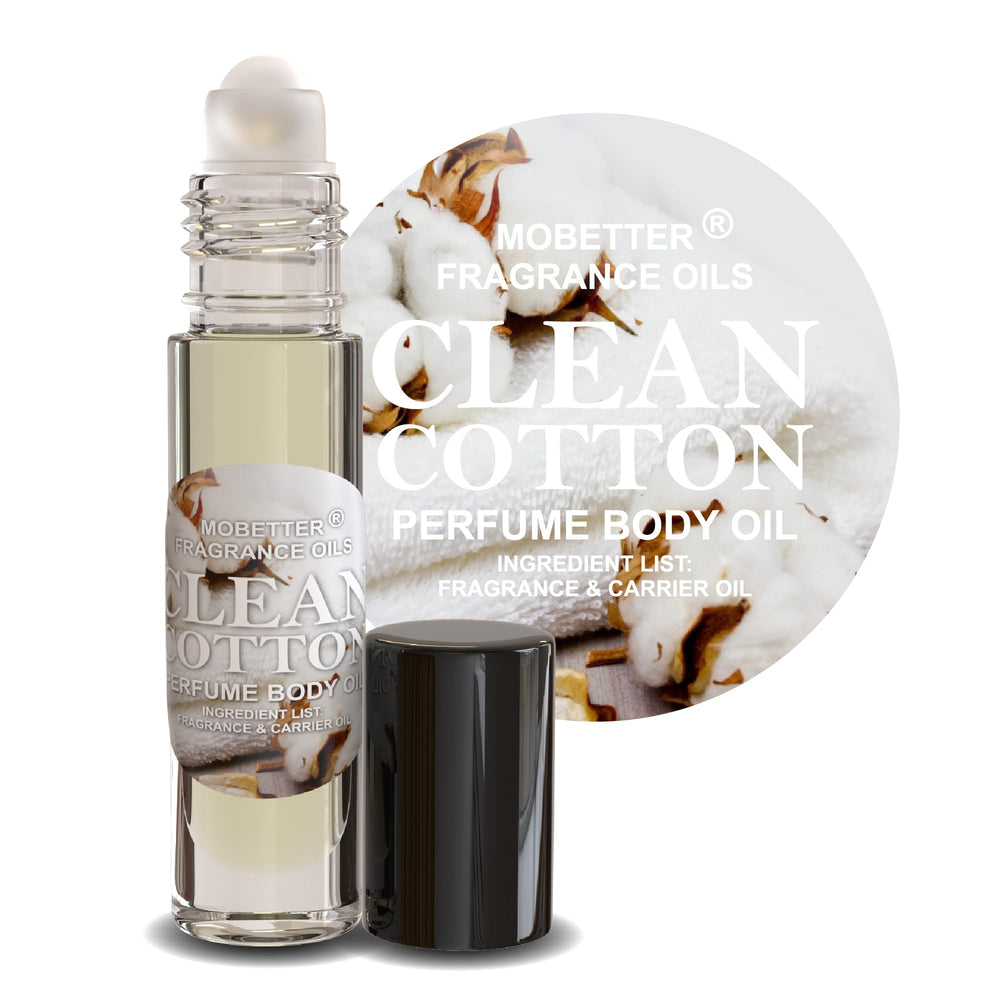 MOBETTER FRAGRANCE OILS Clean Cotton: goutte sur peau apporte parfum léger et durable.