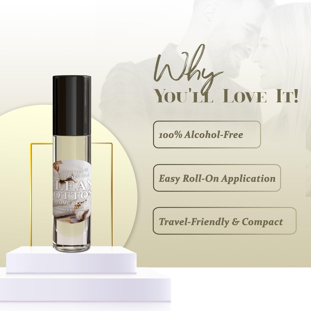 MOBETTER FRAGRANCE OILS Clean Cotton: poignet prêt à l'emploi pour une touche parfumée.