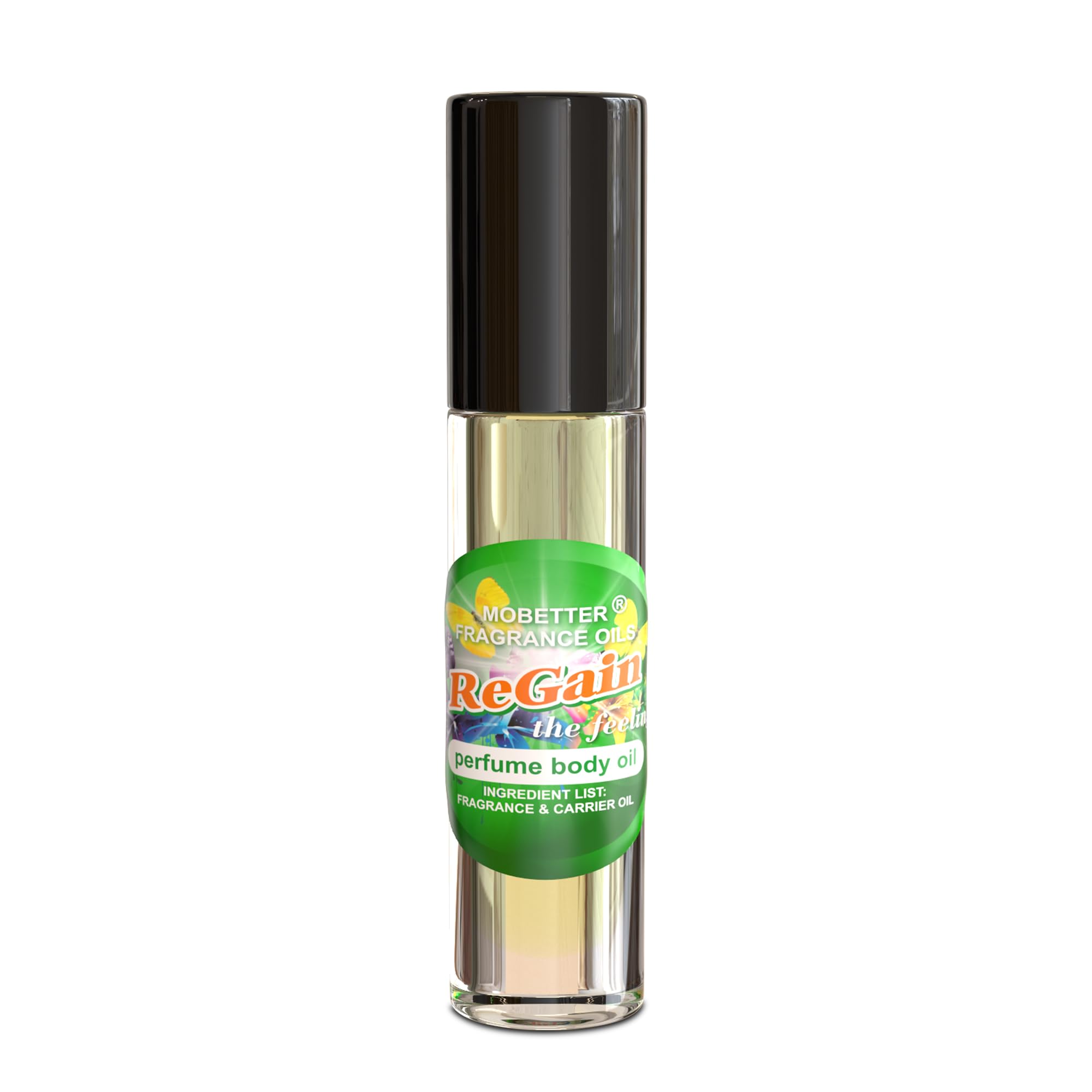 MOBETTER ReGain The Feeling roll-on shown on skin for easy, on-the-go touch-ups.