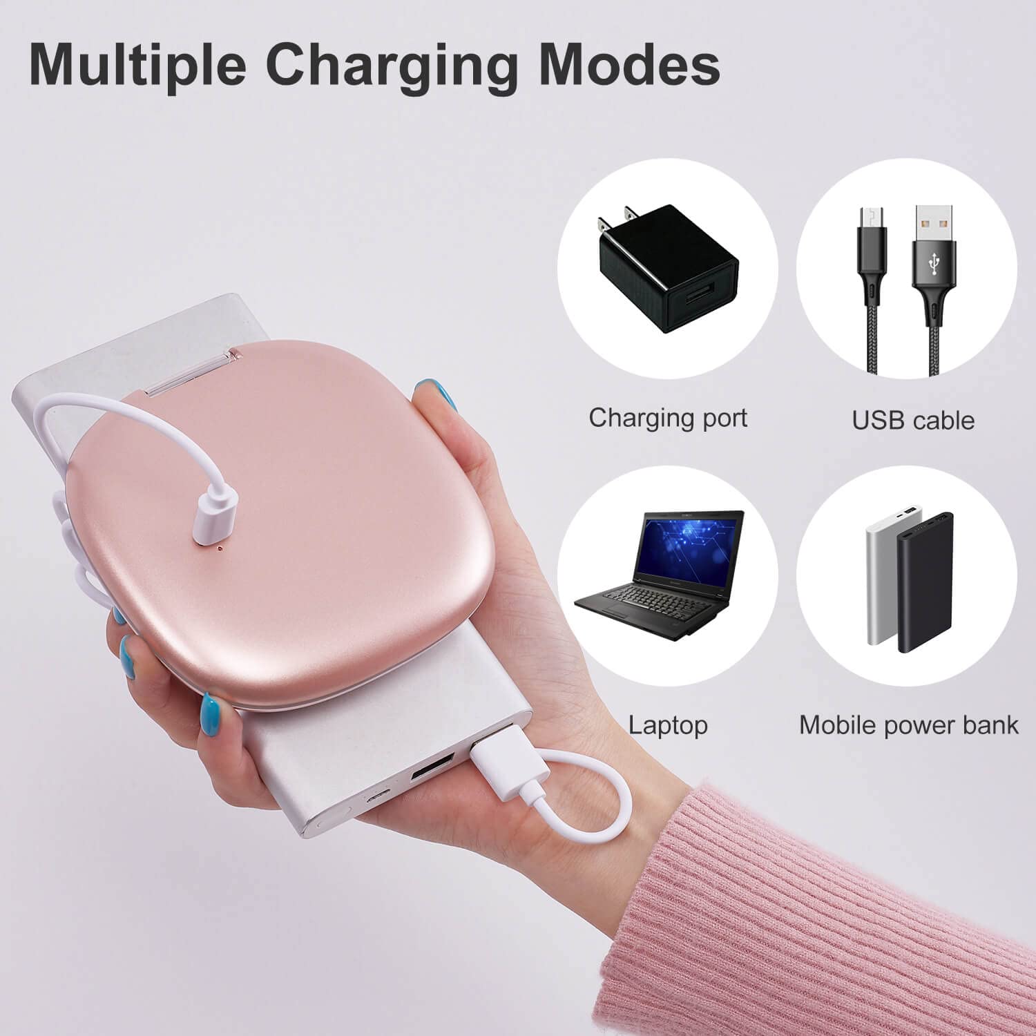 Mocado miroir rechargeable par USB charge rapide et autonomie pratique.