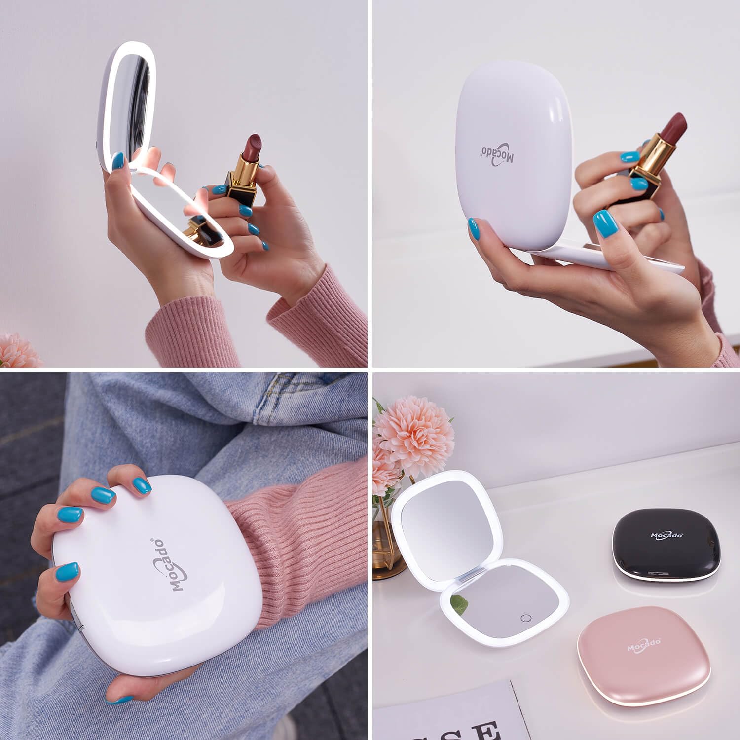 Mocado Miroir écran tactile change rapidement l’éclairage selon l’environnement.