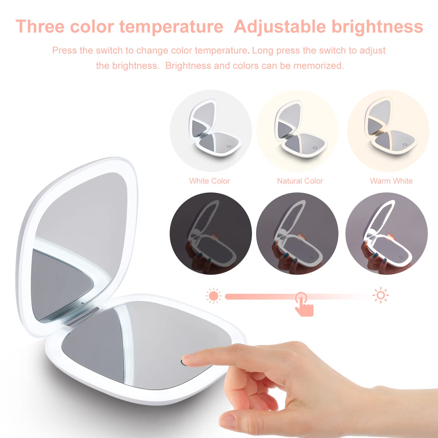Mocado Miroir de voyage portable pour retouches en déplacement.