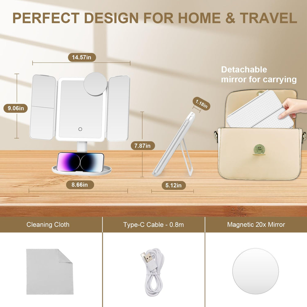 Mocado miroir détachable et portable pour voyage