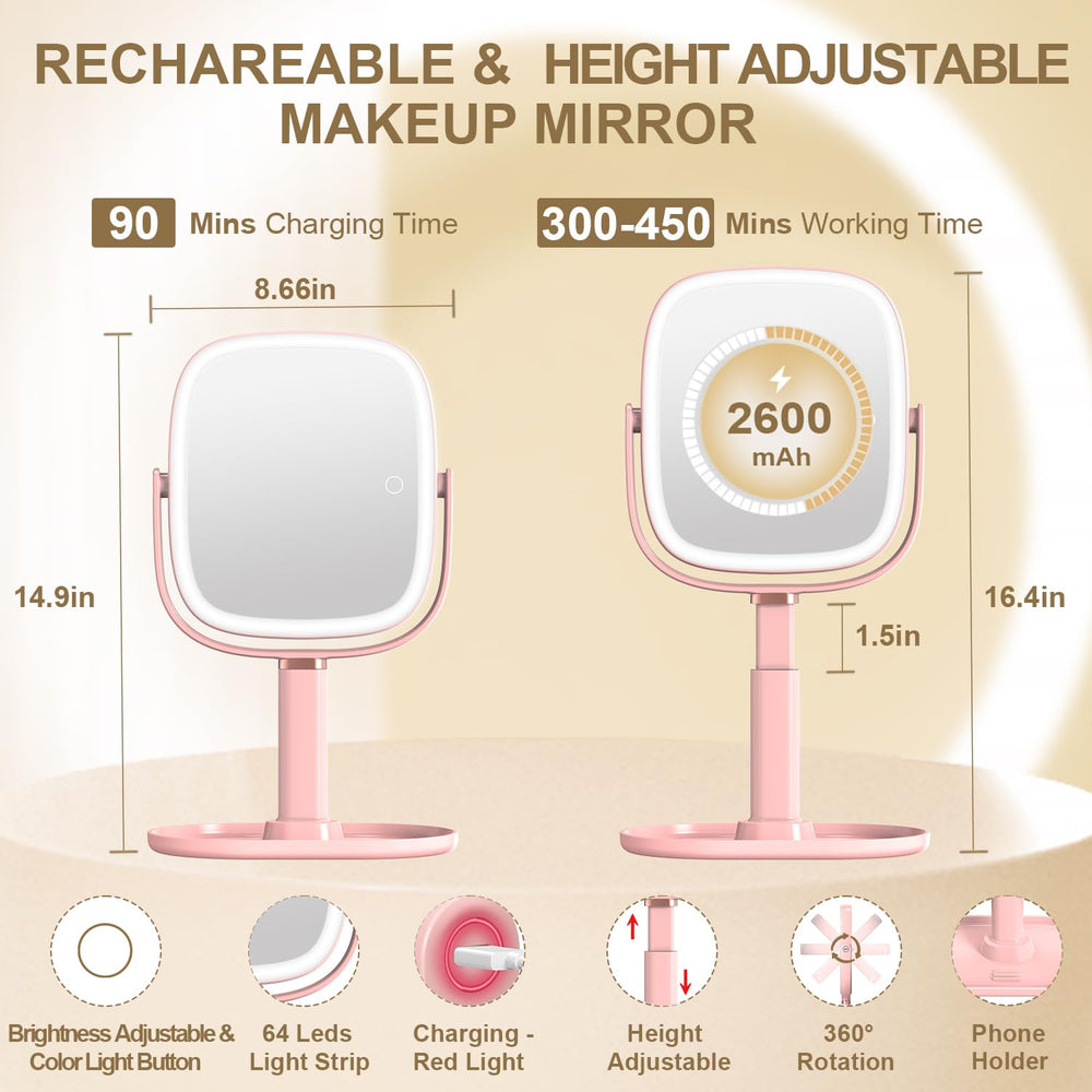 Mocado miroir hauteur réglable de 38 à 41 cm.