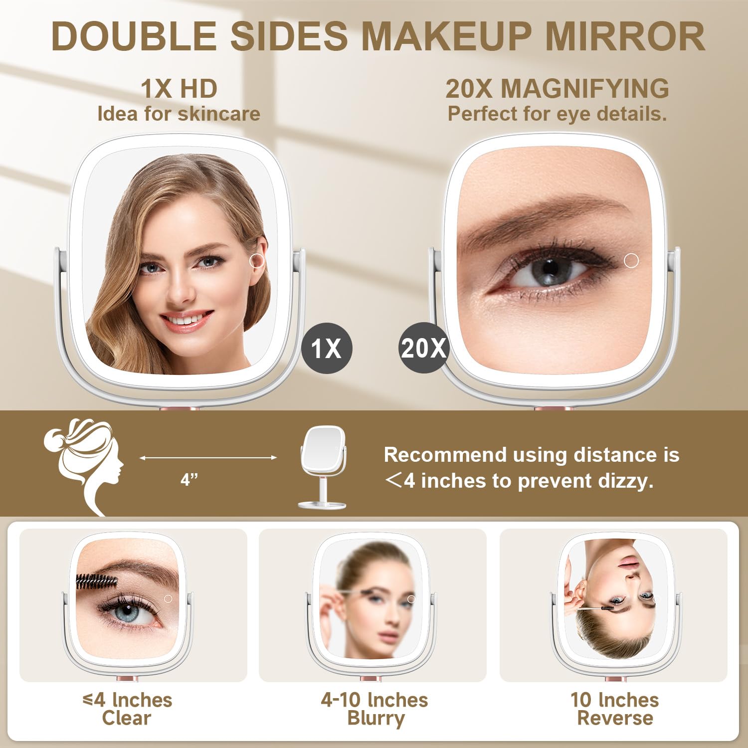 Mocado miroir hauteur réglable, convient à toutes les stations.