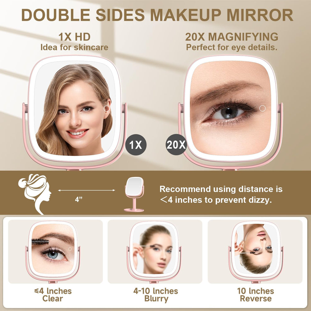 Mocado miroir avec 80 diodes lumineuses et 3 modes lumineux personnalisables.