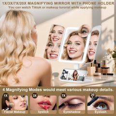 Mocado miroir maquillage 7x pour tailler les sourcils avec précision