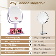 Mocado Miroir rotation 360 degrés pour angles faciles.