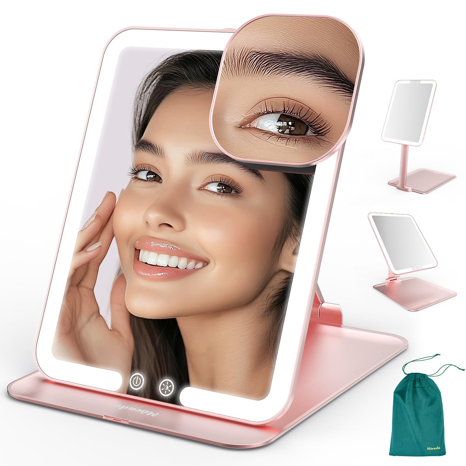 Mocado Miroir Maquillage Voyage avec Lumière pour retouches en déplacement