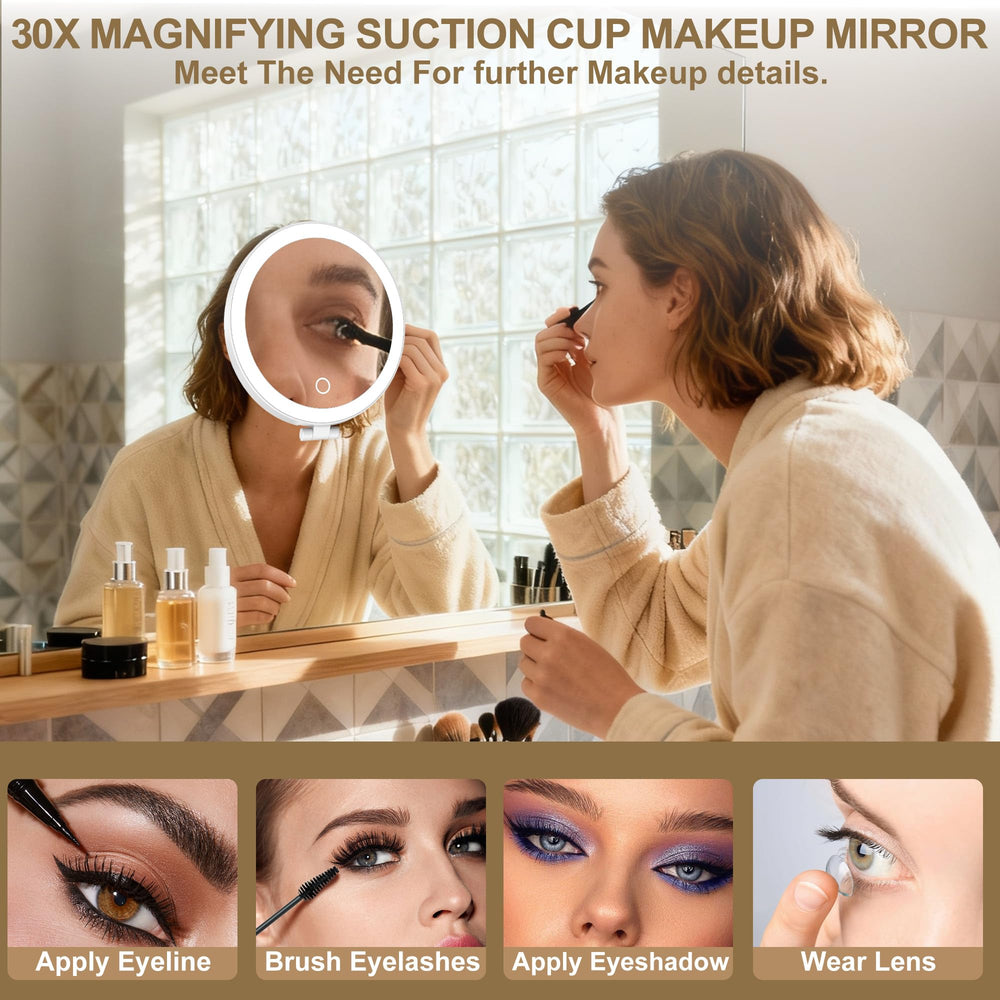 Mocado Miroir ventouses trois points – fixation stable pour usage mains libres.