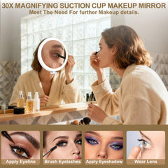 Mocado Miroir ventouses trois points – fixation stable pour usage mains libres.