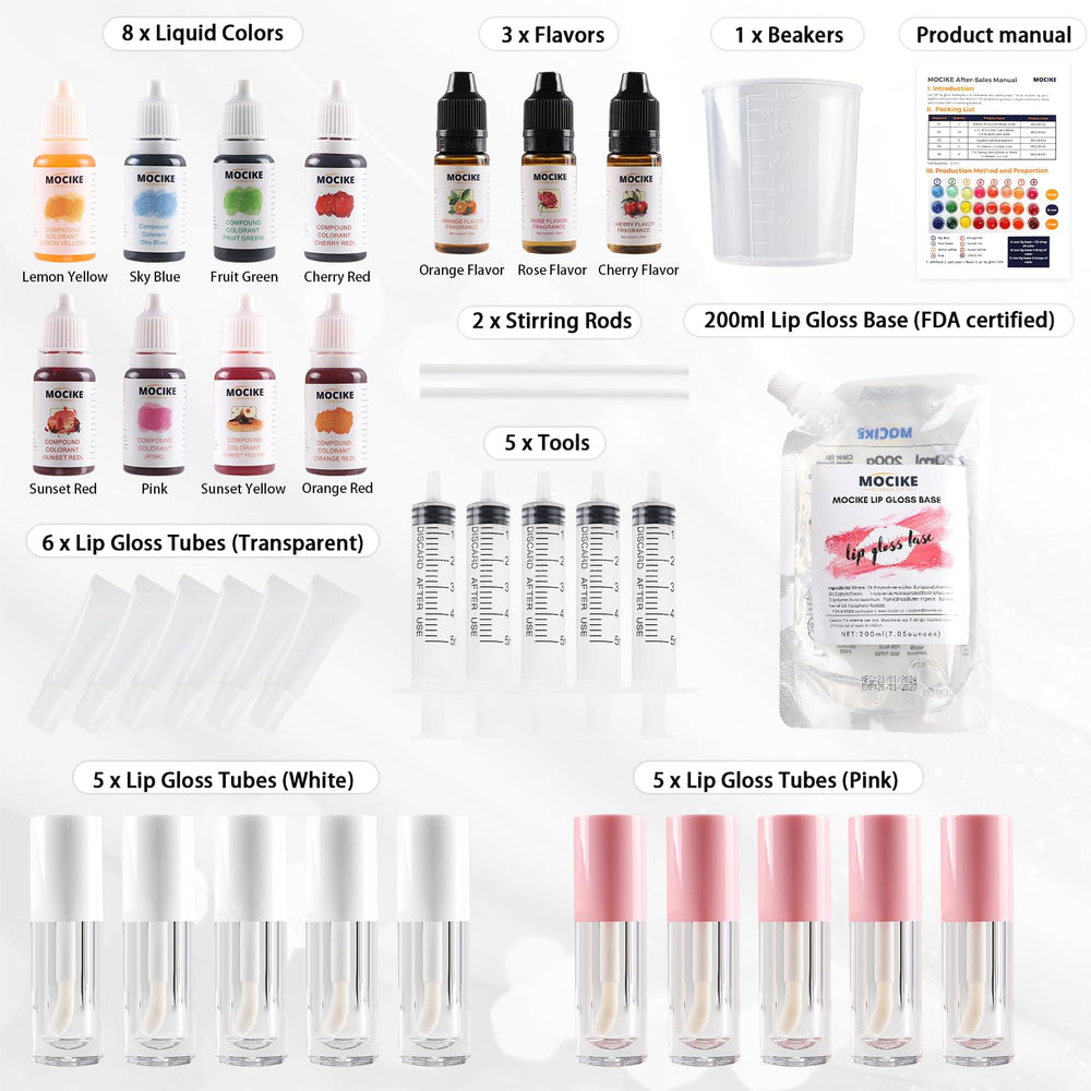 Base gloss Mocike 200 ml hydratante et neutre pour personnalisation.