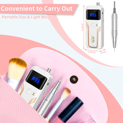 MOCOWIND foreuse électrique portative sans fil pratique pour sessions prolongées de manucure.
