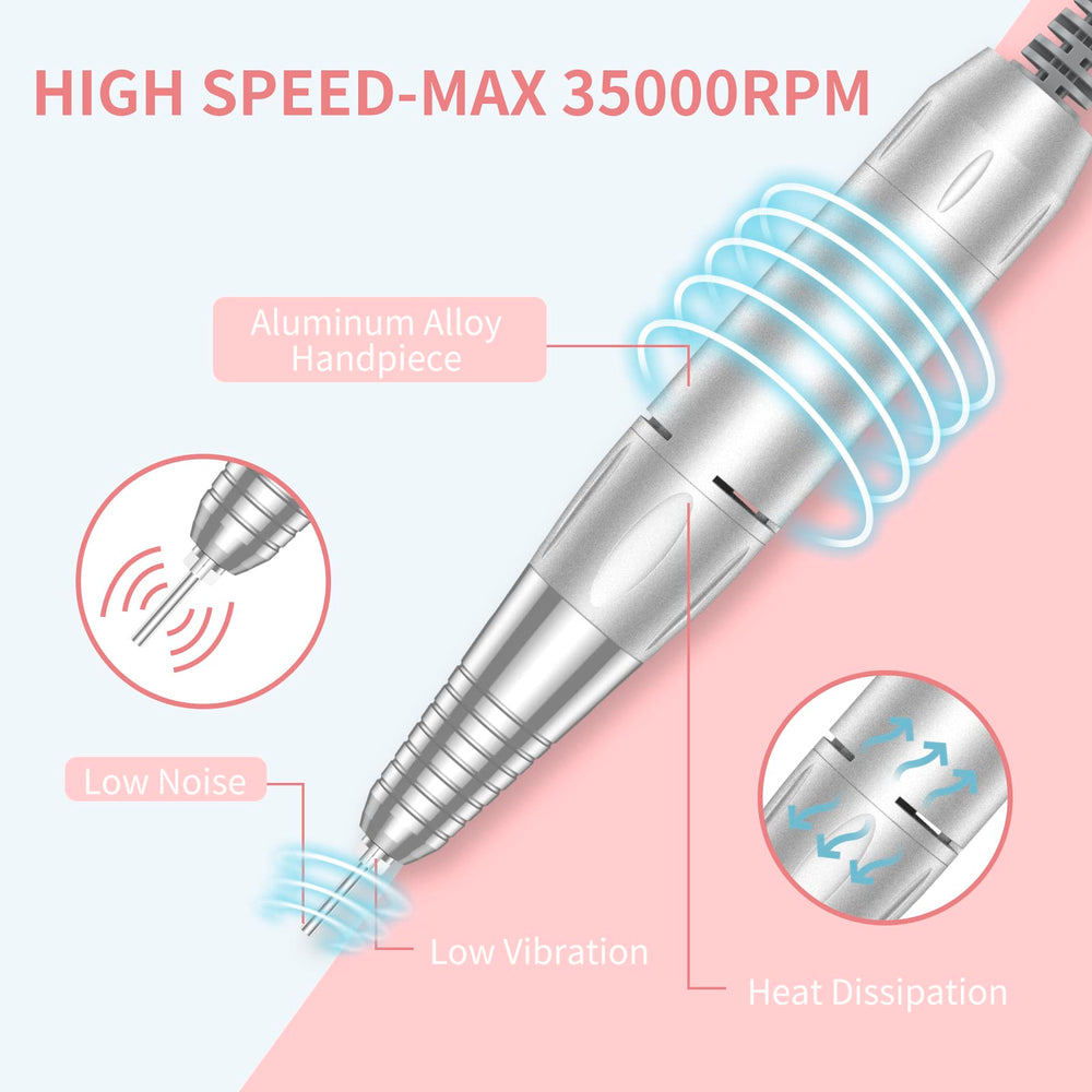 MOCOWIND perceuse à ongles avec écran LCD et contrôle facile.