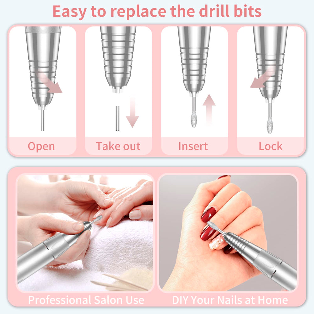 MOCOWIND perceuse à ongles polyvalente pour manucure et pédicure à domicile.