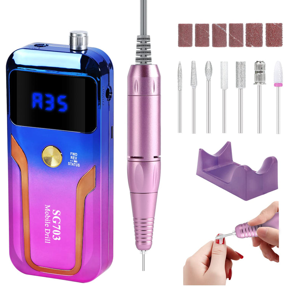 MOCOWIND perceuse ongles portative 35000rpm pour manucure à domicile et en salon